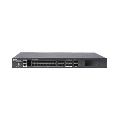 rg-s6120-20xs4vs2qxs Switch distribución de fibra hasta 23 Tbps de Capacidad, 20 puertos SFP+ 10G, 4 Puertos SFP28 25G y 2 puertos QSFP+ 40G