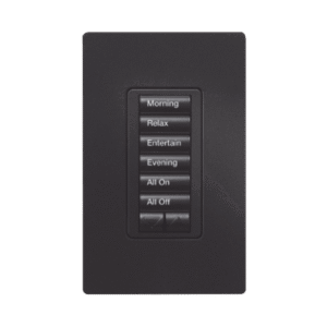 (RadioRA2) Teclado Seetouch Hibrido 6 botones, 2 botones subir/bajar, programe escenas diferentes en cada botón,puede instalarse en un interruptor de luz.