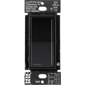 (RadioRa3) Atenuador táctil Sunnata Dimmer PRO color negro brillante , requiere cable neutro / soporta 250W LED
