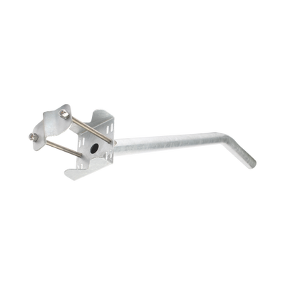 s-bra-lum1 Brazo Galvanizado para Luminaria de 2" Diámetro con Abrazadera para Poste hasta 6" Diámetro.