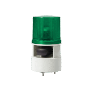 Luces de advertencia color Verde con sirena incorporada con 5 tonos máx. 105 dB en 12-24 VCD