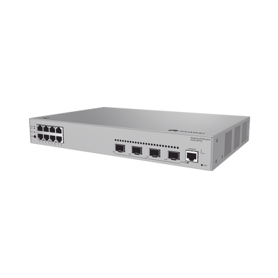 s220-8p4s Switch de acceso eKit Administrable / Capa 2 / 8 Puertos PoE+ Gigabit + 4 SFP + Puerto Consola / PoE Perpetuo / Presupuesto PoE 125 W / Sin licenciamiento