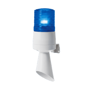 Luz LED con patrones de destello fijo y destellante con buzzer incorporado de alto volumen Máx. 95 dB color Azul 110 VCA