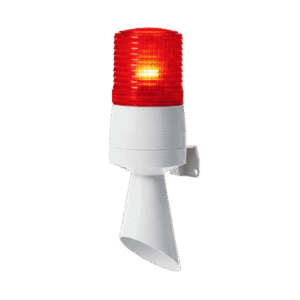 Luz LED con patrones de destello fijo y destellante con buzzer incorporado de alto volumen Máx. 95 dB color Rojo 24 VCD