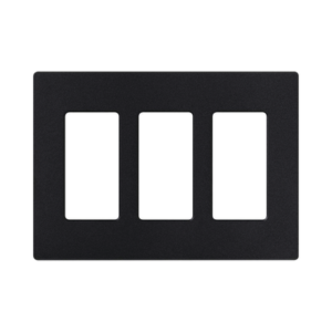 Tapa Color Blanco Negro Satin para interruptor o dimmer Lutron, 3 gang, limpio y moderno