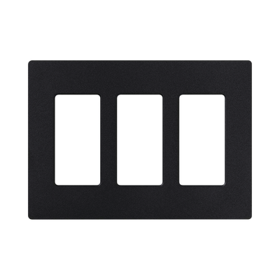 sc-3-mn Tapa Color Blanco Negro Satin para interruptor o dimmer Lutron, 3 gang, limpio y moderno