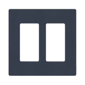 Tapa Color Deap Sea  Satin para interruptor o dimmer Lutron, 2 gang, limpio y moderno