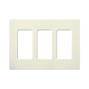 sc3bi Tapa Color Blanco Biscuit para interruptor o dimmer Lutron, 3 gang, limpio y moderno
