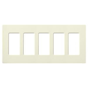 Placa de pared 3 espacios, color blanco, para atenuador (dimmer), switch ó control remoto PICO inalámbrico.
