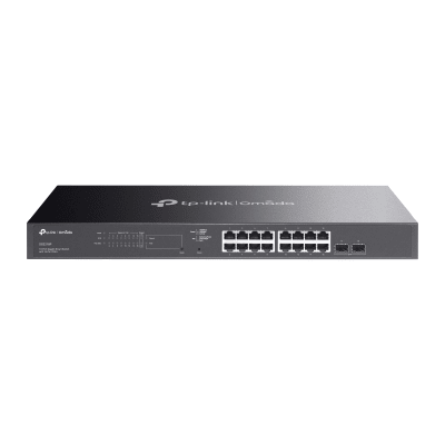 sg2218p Switch Omada SDN Administrable / 16 puertos Gigabit y 2 puertos SFP / Funciones sFlow, QinQ y QoS / Administración centralizada OMADA