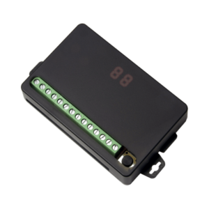 sk-910rd4 Receptor RF de 4 Canales / Alcance Hasta 80 Metros / Pulso Temporizado 0.5-99 Segundos o 1-99 Minutos