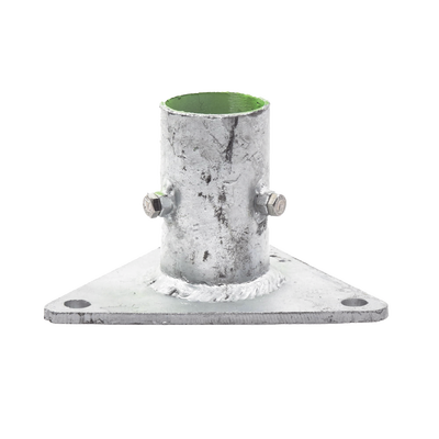 slm-ba-5g Base Triangular para Mástil de 1" a 2" con Opresores. Galvanizado por Inmersión en Caliente.
