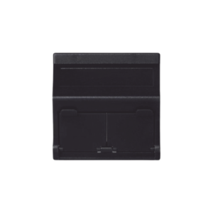 (KB80MD64/14) Placa Voz y Datos Inclinada con Guardapolvo y Adaptador Doble para RJ45 Keystone - Color Grafito