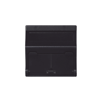 sm-2-keya-g (KB80MD64/14) Placa Voz y Datos Inclinada con Guardapolvo y Adaptador Doble para RJ45 Keystone - Color Grafito