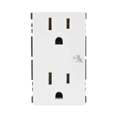 sm-2tc-b Módulo Dúplex de Contactos Eléctricos 10A 127V Color Blanco / Compatible con Cajas para Pavimento SM-CPAV-2 y SM-CPAV-4 / Requiere Adaptador SM-ADAP-FP para Fijación / Modelo 25424-30