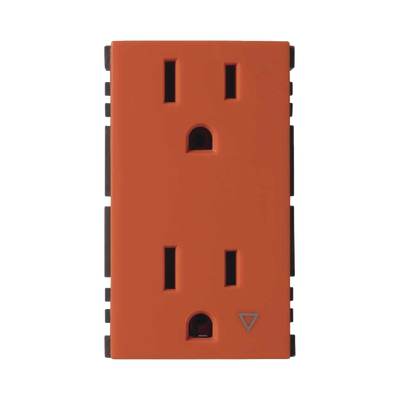 sm-2tc-n Toma de Corriente Dúplex / Tierra Aislada / 10A 127V / Embornamiento a Tornillo / Color Naranja / Simon 25 Plus