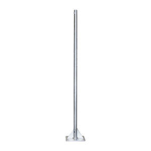 sm-auto-2 Mástil de 2 metros de 2" Diámetro, con Opresor, Base Soldada . Galvanizado por Inmersión en Caliente.