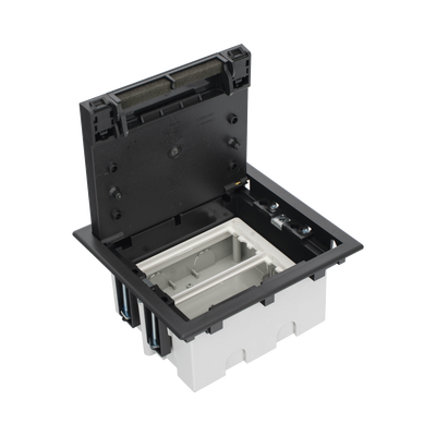 sm-cpf-2 Caja Para Instalación en Piso Falso para Voz, Datos o Contactos Eléctricos / Capacidad para 2 Módulos / Espacio Embellecedor en la Tapa / Profundidad Ajustable de 90 a 120 mm (3.54 a 4.72 pulgadas) / Los Módulos se Adquieren Aparte / (SF210/14CY)
