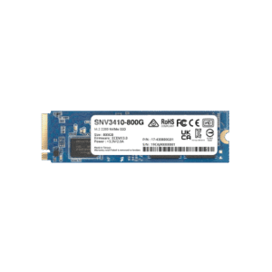 snv3410-400g SSD NVMe M.2 SNV3410/3510 | SSD 400GB | Alto Rendimiento 400000 IOPS Lectura | 70000 IOPS Escritura | Resistencia 1022 TBW | Protección de Datos Integral | Análisis de Vida Útil | Diseñada para Sistemas Synology.