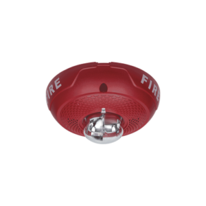sps-crl Bocina con Lámpara Estroboscópica, Montaje en Techo, Color Rojo, Nuevo Diseño Moderno y Elegante y Menor Consumo de Corriente