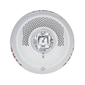 Bocina con Lámpara Estroboscópica, Montaje en Techo, Color Blanco, Nuevo Diseño Moderno y Elegante y Menor Consumo de Corriente