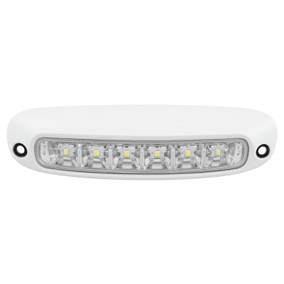 spw13w LUZ DE ESCENA SPW13, BASE BLANCA, 12–24VCD, LED BLANCO Y LENTE TRANSPARENTE