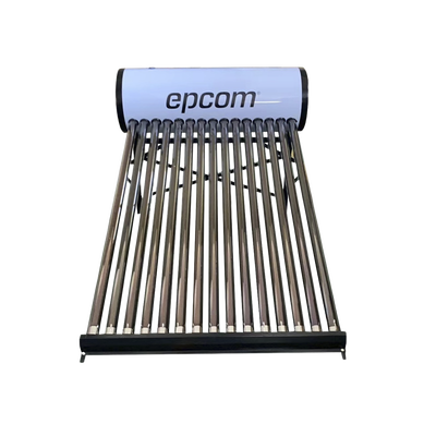 stelpwh150 Bóiler Solar de 150L, Baja Presión con 15 Tubos de Vacío de Mayor Resistencia y Termotanque Inoxidable de Grado Alimenticio 150 L Resistentes a Granizo de Hasta 25 mm/ l, Incluye Anodo de Magnesio