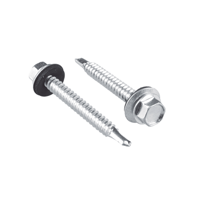 sys-phr-141 Tornillo - Pija cabeza hexagonal con rondana y punta broca #14 x 1", 100 piezas