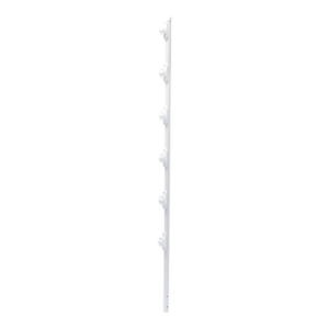 Poste con 6 Aisladores de PASO  para Cerca Electrificada. Tubo Galva. de 1.4m, cal. 18 de 1" Diam. + Pintura Blanca.
