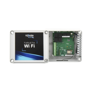Modulo WIFI con gabinete para uso en Energizadores YONUSA/Aplicación sin costo/Activación Remota de 4 salidas tipo Relay con alta capacidad.