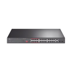 tl-sl1226p Switch No Administrable 24 Puertos PoE+ 10/100 Mbps / 2 Puertos 10/100/1000 Mbps + 2 Puertos SFP (combo) / Modo Prioridad de Tráfico / Modo Aislamiento de Red / Presupuesto PoE de 250 W / Diseño para Ideal para Vigilancia IP