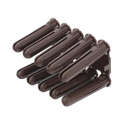 tp-2b Taquete cafe 5/16" para tornillo 10mm x 1 3/4" (100pzs) (1104-04100)