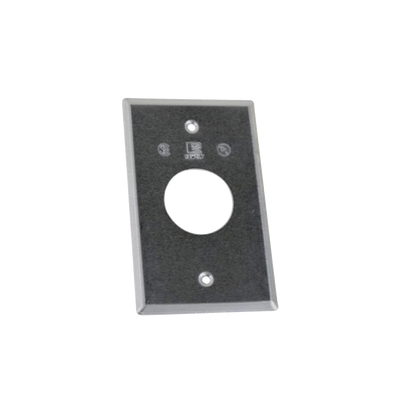 tr-0423 Tapa rectangular aluminio para contacto de 40.3 mm, tipo RR a prueba de intemperie.