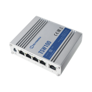 tsw100 Switch Industrial No-Administrable 5 puertos Gigabit, PoE en 4 puertos 802.3af/at (120W)