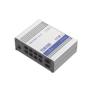 tsw200 Switch Industrial No-Administrable 8 puertos Gigabit PoE 802.3af/at, 2 puertos SFP