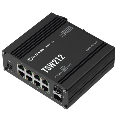tsw212 Switch Industrial Administrable L2, 8 puertos GE + 2 SFP, Soporta Profinet