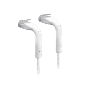 u-cable-patch-rj45 UniFi Patch Cable Cat6 Ultradelgado GbE con Botas Flexibles, Color Blanco, 0.1 Metros (0.33 Pies)