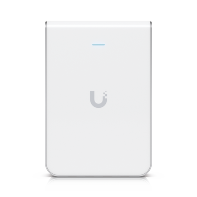u6-iw Access Point UniFi U6 In Wall/Montaje p/pared, WIFI 6 2.4 Y 5 Ghz, hasta 5.3 Gbps, 1 pto PoE In, 4 ptos secundarios (1 PoE Out)