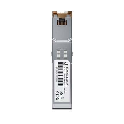 uacc-cm-rj45-1g UFiber Módulo de fibra SFP convertidor a cobre RJ45 10/100/1000 Mbps, distancia hasta 100 m