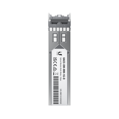 uacc-om-mm-1g-d-2 UFiber Módulo SFP, transceptor MiniGibic MultiModo 1.25 Gbps, distancia 550m, conectores LC, paquete de 2 piezas