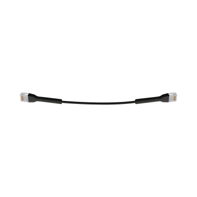UniFi Ethernet Patch Cable Cat6 de 22 cm (8.66 pulgadas), Color Negro