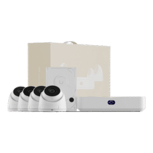 unvr-instant-kit UniFi Protect UNVR Instant Kit – Solución Todo en Uno con NVR Instant, 4 Cámaras G5 Turret Ultra y Disco Duro de 1 TB para una Configuración Rápida y Sencilla