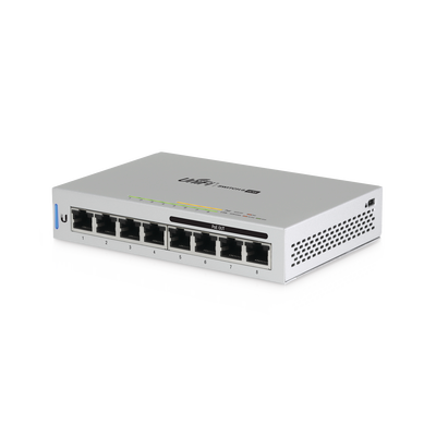 us-8-60w Switch UniFi Administrable capa 2 de 8 puertos Gigabit (4 Puertos Gigabit PoE 802.3af y 4 puertos Gigabit ethernet) 60W