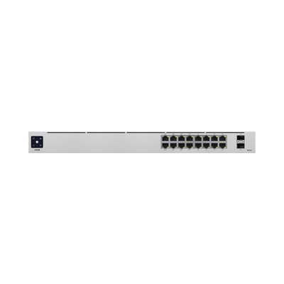 usw-16-poe UniFi Switch USW-16-POE Gen2, Capa 2 de 16 puertos (8 puertos PoE 802.3af/at + 8 puertos Gigabit) + 2 puertos 1G SFP, 42W, pantalla informativa