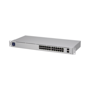 usw-24 UniFi Switch USW-24, Capa 2 de 24 puertos 10/100/1000 Mbps + 2 puertos 1G SFP, pantalla informativa
