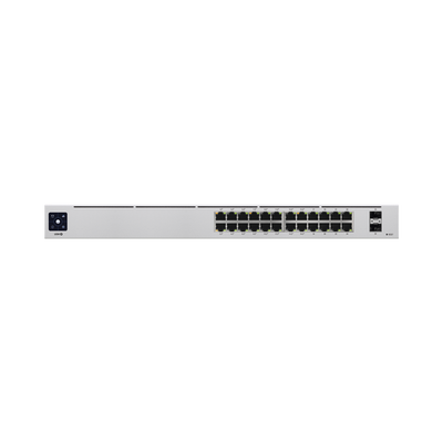 usw-24-poe UniFi Switch USW-24-POE Gen2, Capa 2 de 24 puertos (16 puertos PoE 802.3af/at + 8 puertos Gigabit) + 2 puertos 1G SFP, 95W, pantalla informativa