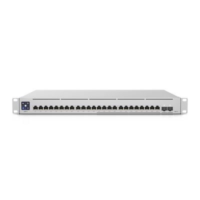 usw-enterprise-24-poe UniFi Switch Empresarial Capa 3 de 24 puertos PoE 802.3af/at (12 puertos 2.5G y 12 puertos 1G) + 2 puertos 1/10G SFP+, 400W, pantalla informativa