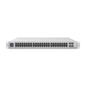 usw-enterprise-48-poe UniFi Switch Enterprise administrable capa 3, 48 puertos 2.5GbE RJ45 POE+, 4 puertos 10G SFP+, 720W, con pantalla táctil de 1.3"