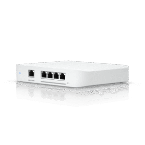USW Flex XG Switch Capa 2, Compacto de 4 Puertos 10GbE, Puede ser Alimentado por un Puerto GbE PoE+ o con un Adaptador 5 Vcc USB-C