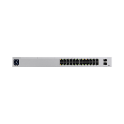 usw-pro-24-poe UniFi Switch USW-Pro-24-POE Gen2, con funciones capa 3, de 24 puertos PoE 802.3at/bt + 2 puertos 1/10G SFP+, 400W, pantalla informativa